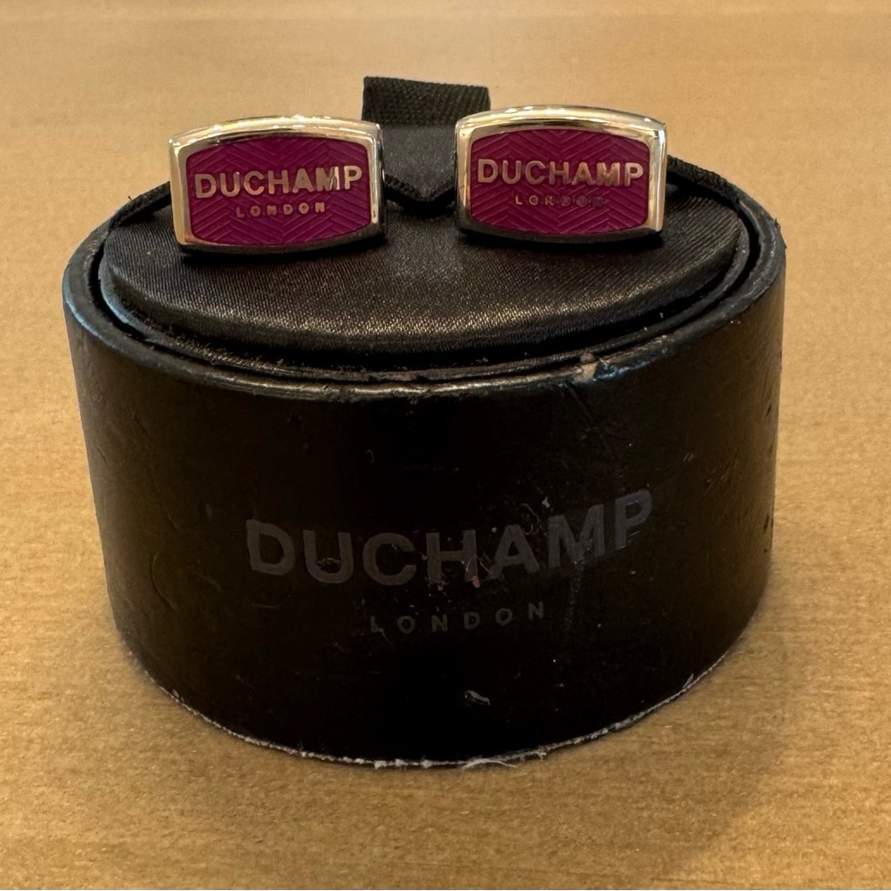 Duchamp Magenta Cufflinks